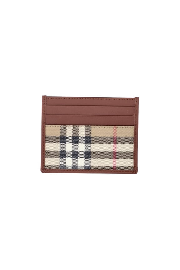 Men's Beige Check Canvas Wallet Neutrals