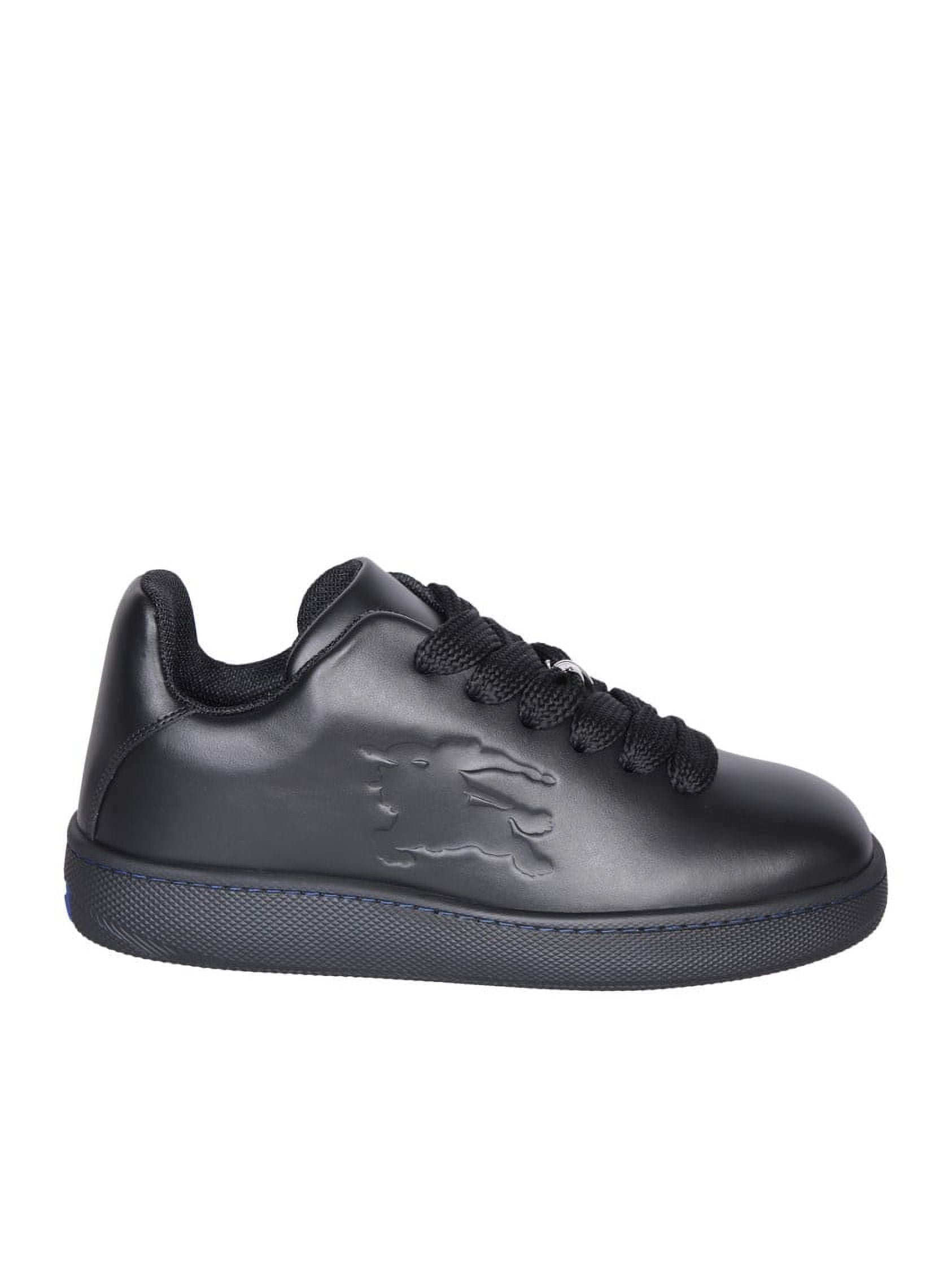 スニーカー BURBERRY Men Sneakers 8099320 Black Burberry Black Leather Sneakers Black (Men's) - Walmart.com