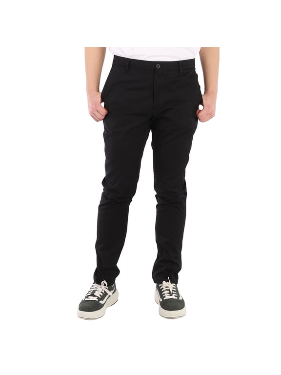 Men's Black Slim-Fit Chino Pants, Brand Size 50 (Waist Size 34.3")