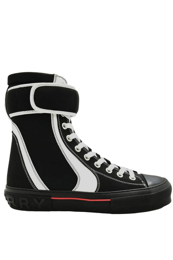 Men's Black / White Jermaine Sub Contrast Hi-top Sneakers, Brand Size 50 (US Size 17)