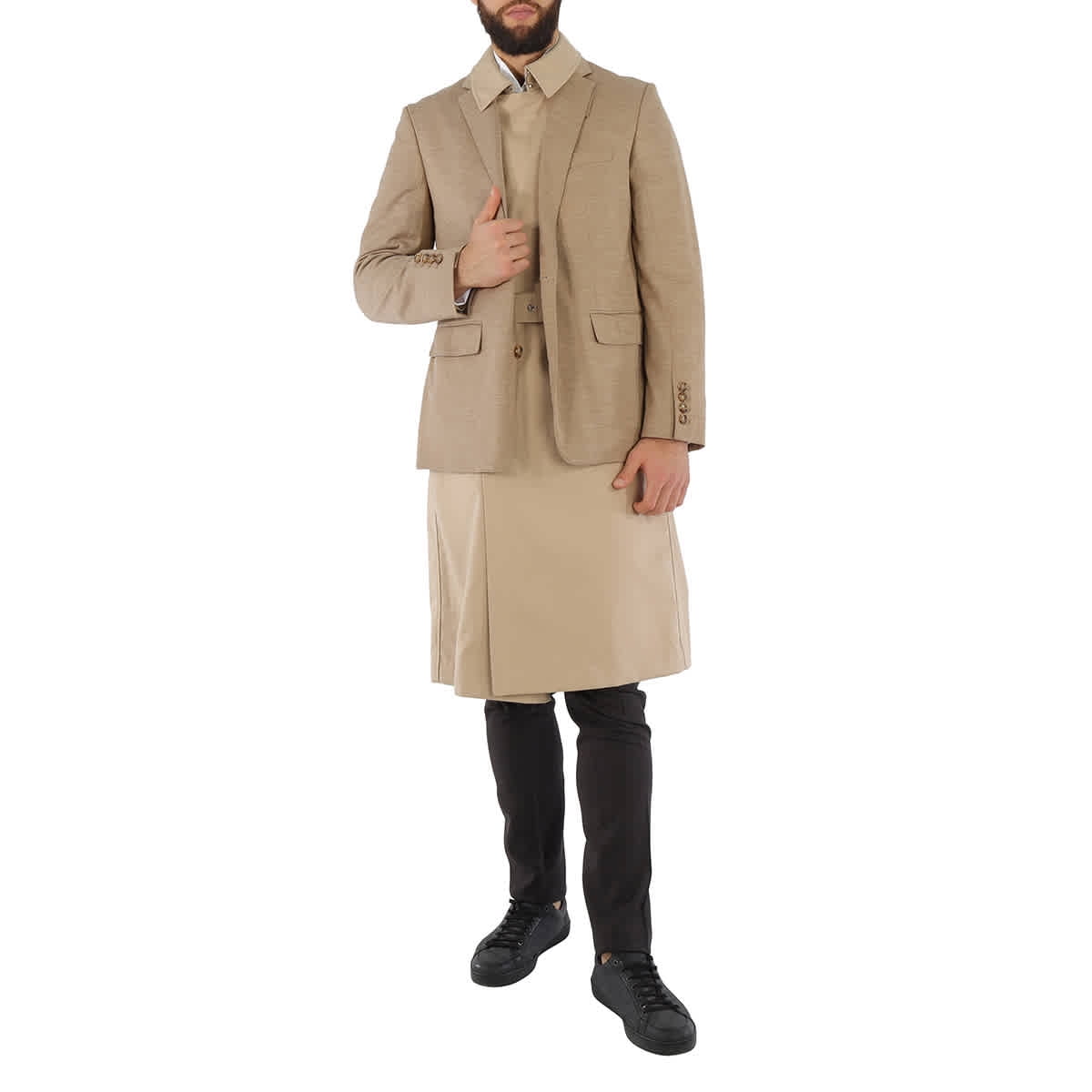 Burberry Men s Blazer Detail Cotton Twill Reconstructed Trench