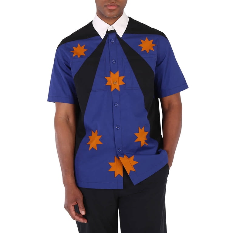 burberry dress shirt for men Slim Fit Check Cotton Shirt in Navy - Men