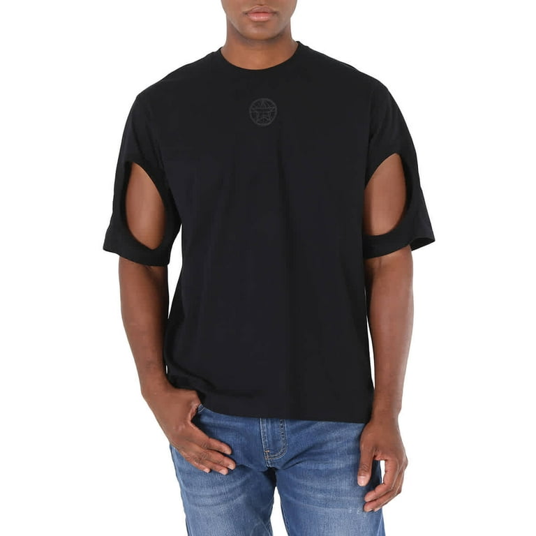 Mens Burberry black Oversized Logo T-Shirt