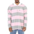 thumbnail image 1 of Burberry Men's Long-sleeved Zip Detail Striped Polo Shirt, Size XX-Small, 1 of 1