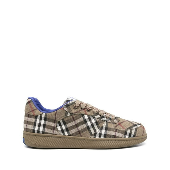 Burberry Plaid Pattern Brown Sneakers Grey (Men's)
