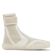 Burberry Mens Vanilla Beige Knitted Sub High-Top Sock Sneakers, Brand Size 49  US Size 16