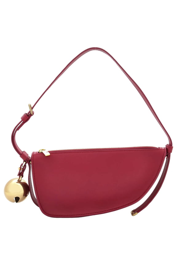 Mini Shield Sling Bell Charm Leather Shoulder Bag