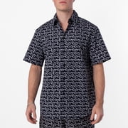Burberry Monogram B Print Cotton Shirt, Size Medium