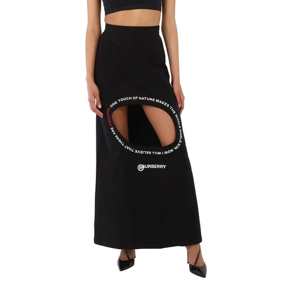 Burberry Montage Print Step-through Skirt, Brand Size 10 (US Size 8)