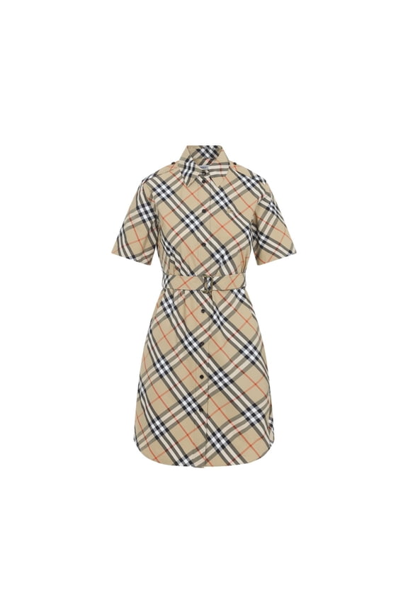 Nude Check Pattern Day Dress (Women's)
