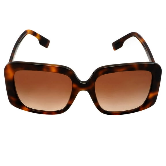 BURBERRY BE4363 331613 Square Light Havana Brown Grad 55 mm Women's Sunglasses