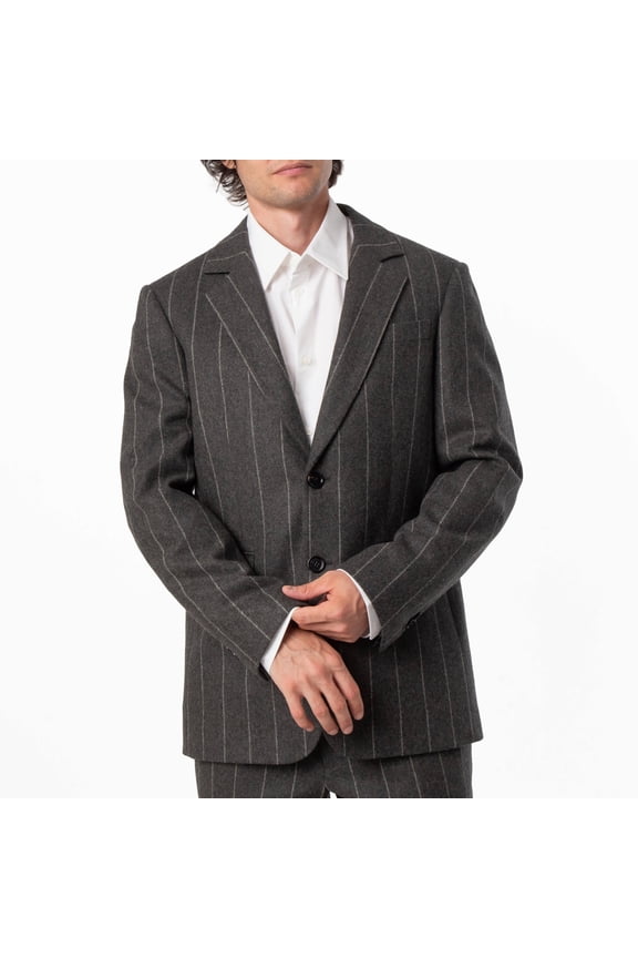 Pinstriped Wool Tailored Blazer Jacket, Brand Size 50 ( US Size 40 )
