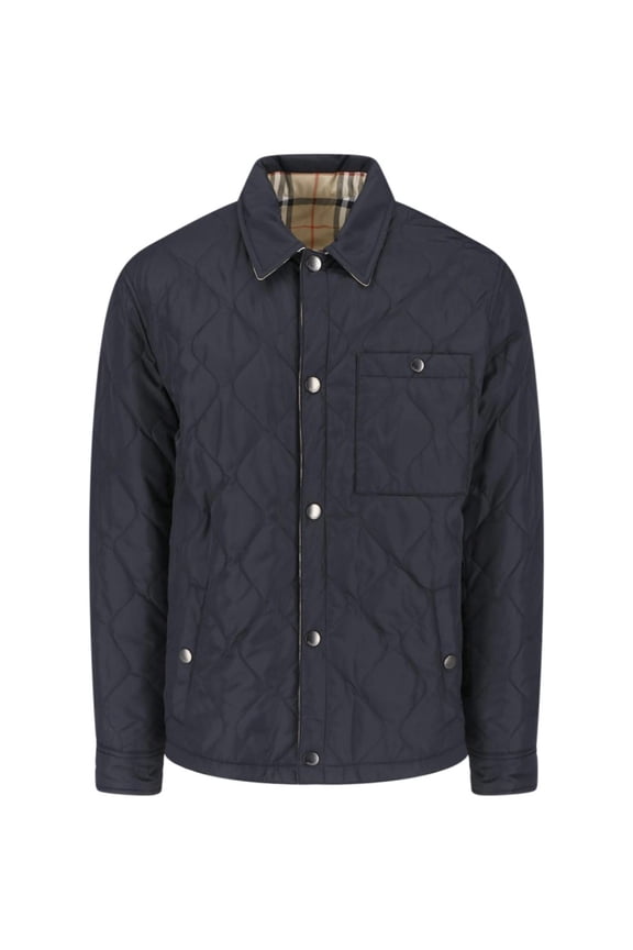 Reversible Quilted Jacket With Diamond-Stitched Design (Men's)