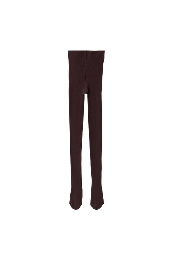 Ribbed Fine Wool Blend Tights, Size Small