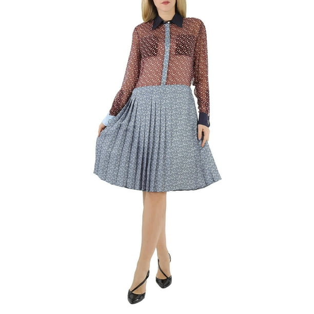 Burberry pleated dress deals