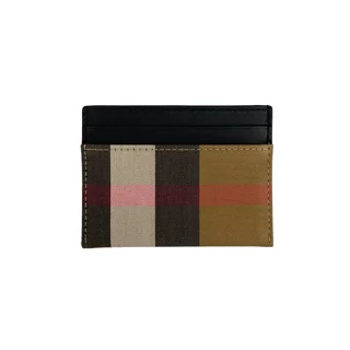 BURBERRY Check logo Business Card Holder Pass Case Card Case