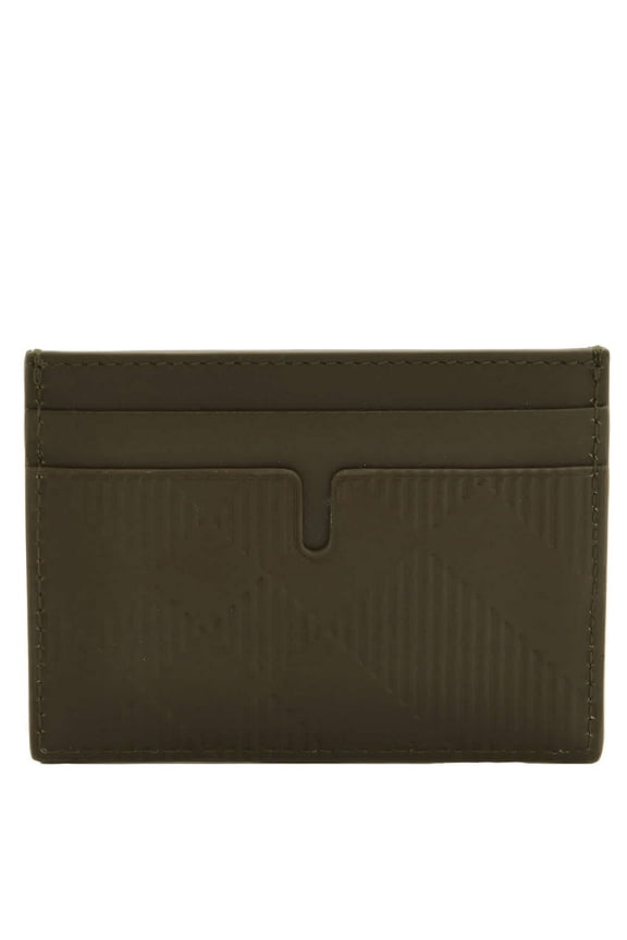 Sandon Check-Pattern Leather Card Holder