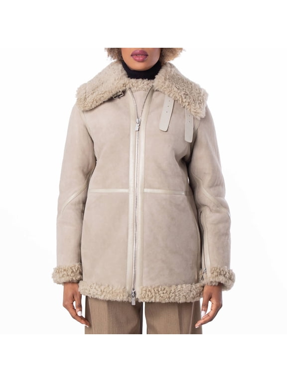 Shearling Aviator Jacket, Brand Size 2 ( US Size 0 )