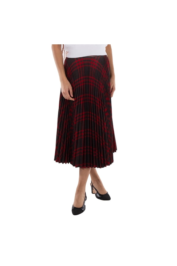 Check Pattern Pleated Skirt, Brand Size 6 (US Size 4)