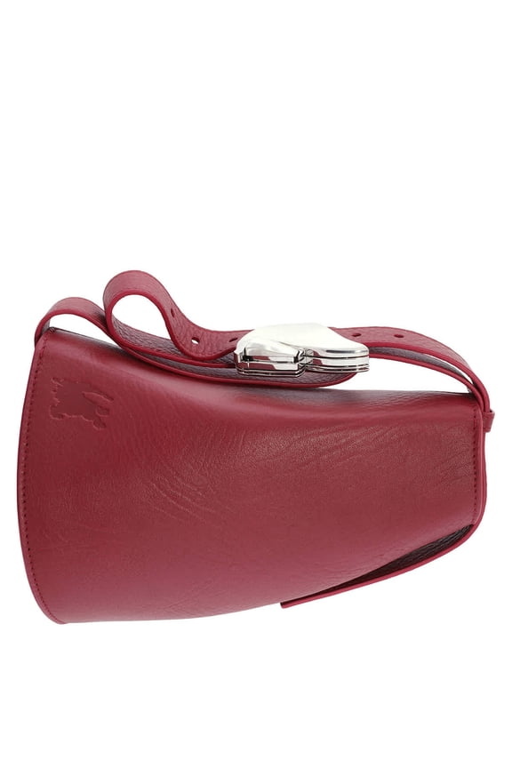 Small Horn Leather Shoulder Bag