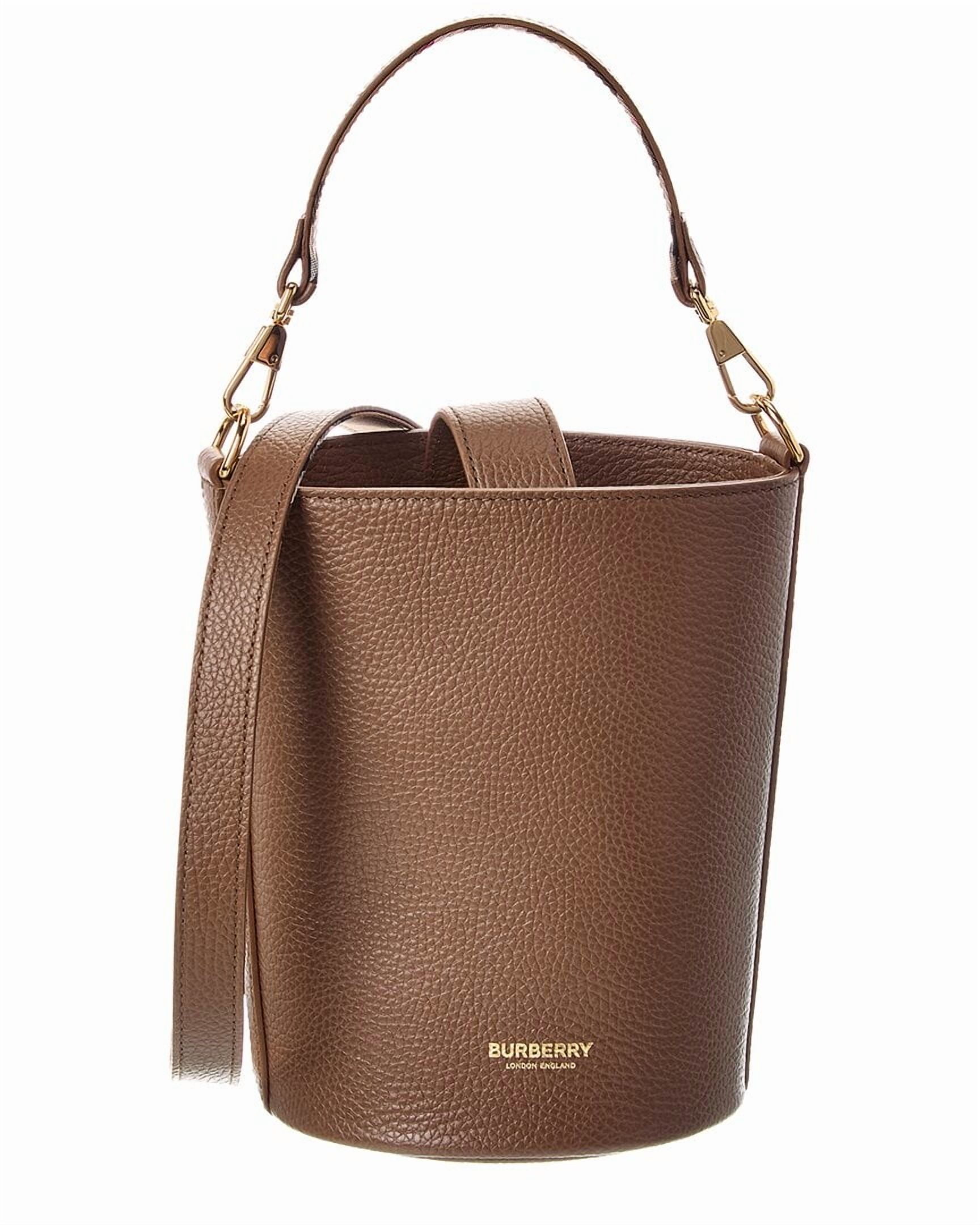 Burberry Small Leather Bucket Bag, Brown - Walmart.com