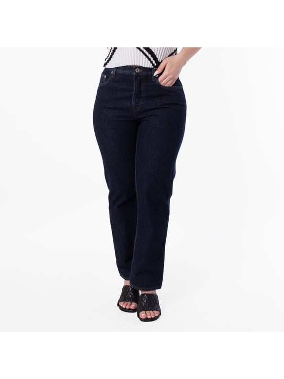 Straight Leg EKD Patch Denim Jeans, Waist Size 29"