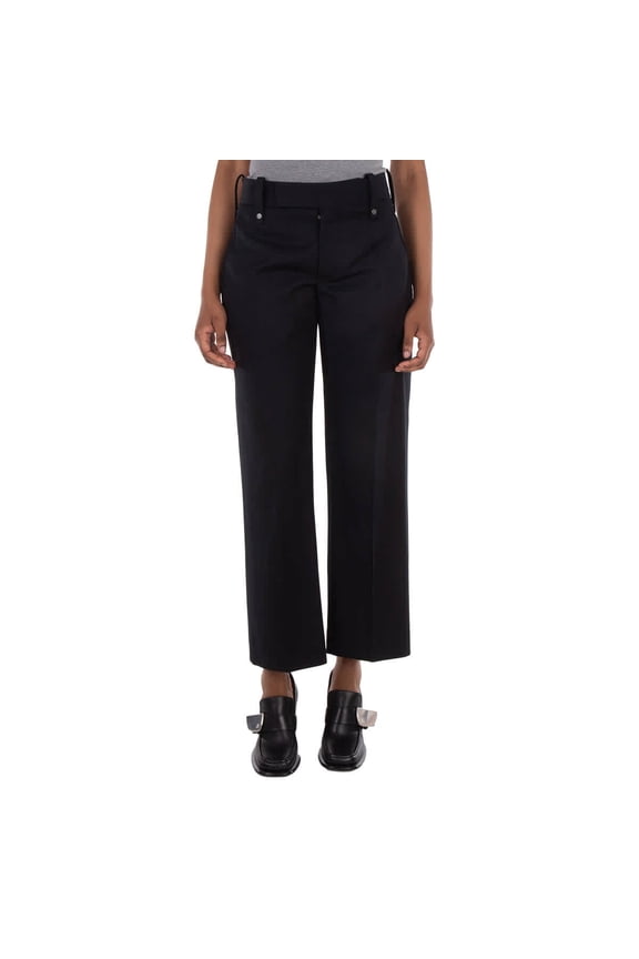 Straight Leg Wool Blend Trousers, Brand Size 6 ( US Size 4 )