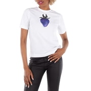 Burberry Strawberry Print Crewneck Cotton T-Shirt, Size XX-Small