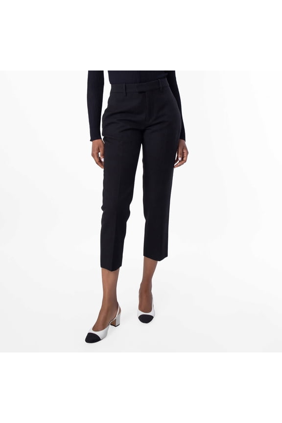 Tailored Virgin Wool Cropped Trousers, Brand Size 2 ( US Size 0 )