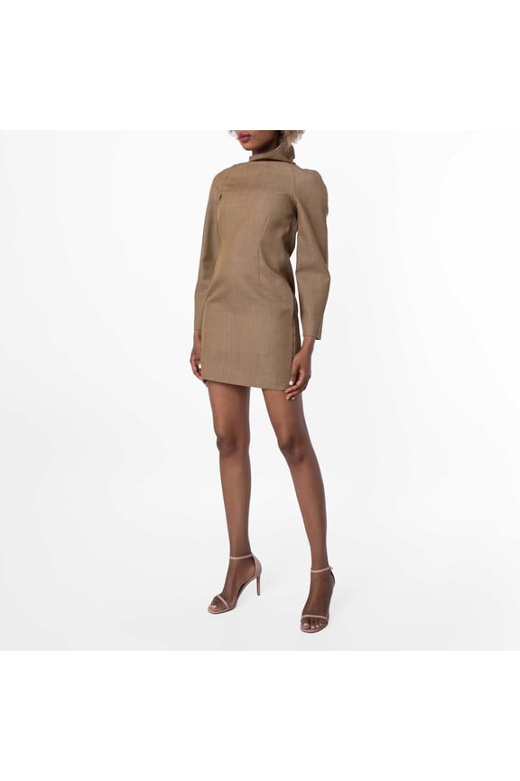 Tailored Wool Zipped Mini Dress, Brand Size 4 ( US Size 2 )