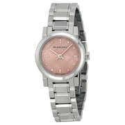 Burberry The City Pink Dial Stainless Steel Ladies Watch 26mm BU9223