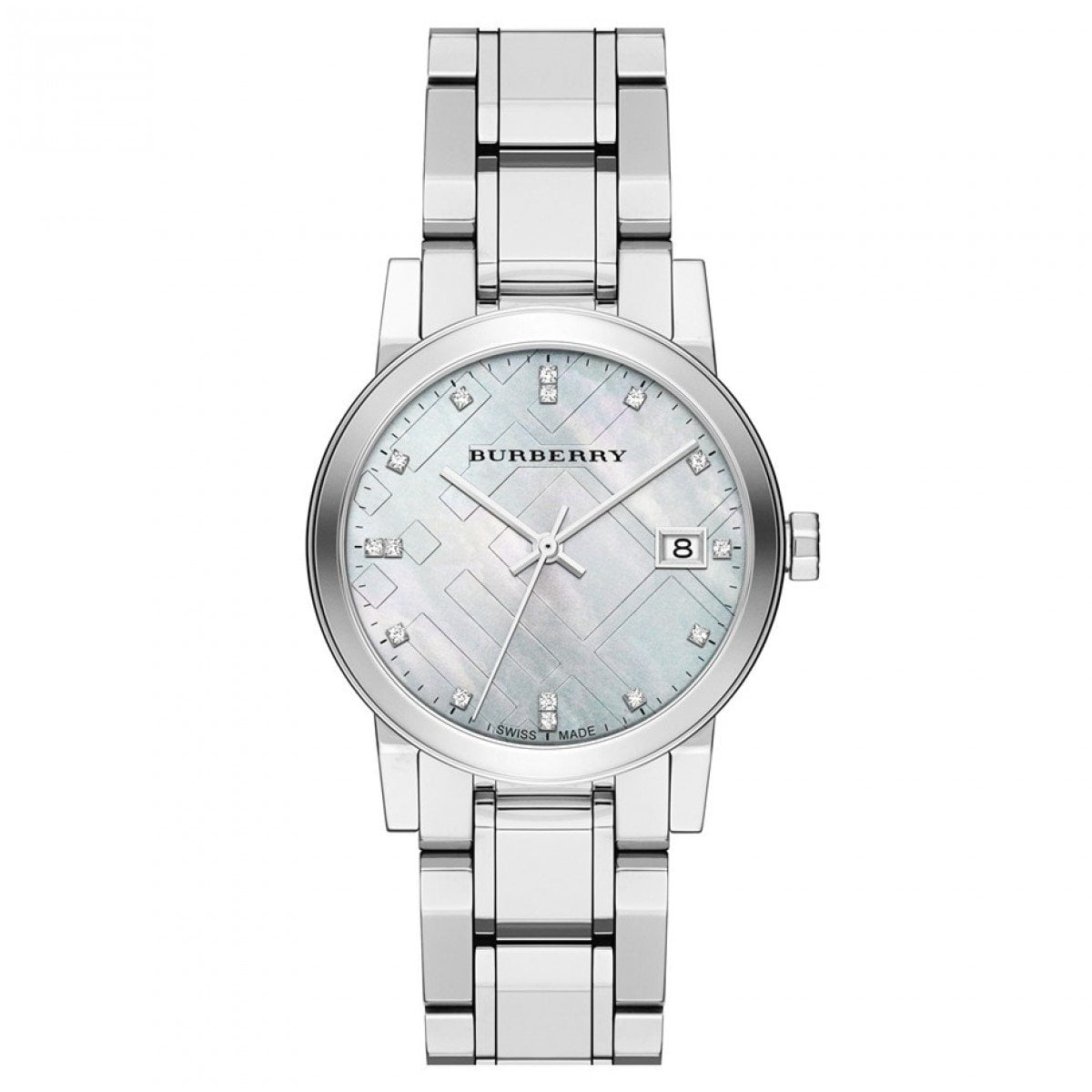 Burberry Ladies 34mm Stainless Steel Quartz Watch BU9144 with