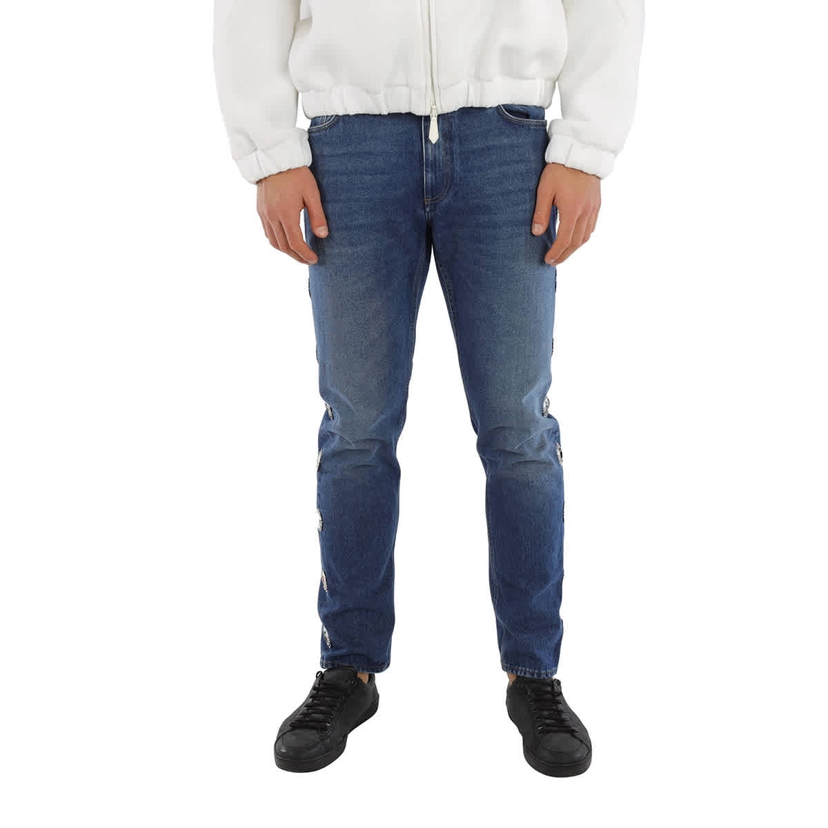 デニム・ジーパン BURBERRY DARK BLUE COTTON DENIM JEANS Burberry Vintage Blue Straight Leg Cotton Denim Jeans, Waist