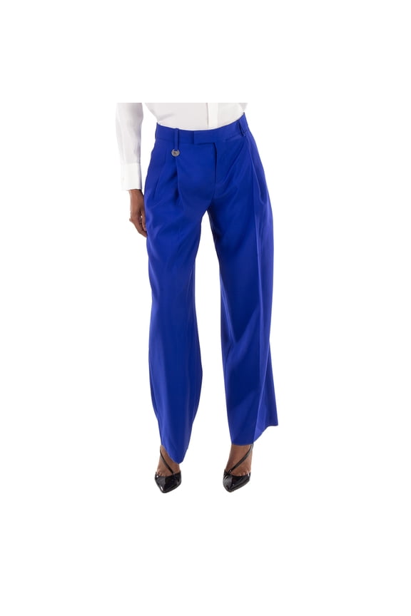 Wide- Leg Pleated Pants, Brand Size 8 (US Size 6)