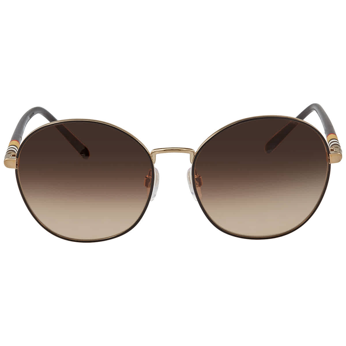 New Burberry B3094 1257/G9 Round Light Gold Sunglasses Burberry Light Gold Round Sunglasses - Category 3 Ghana | Ubuy main image 2