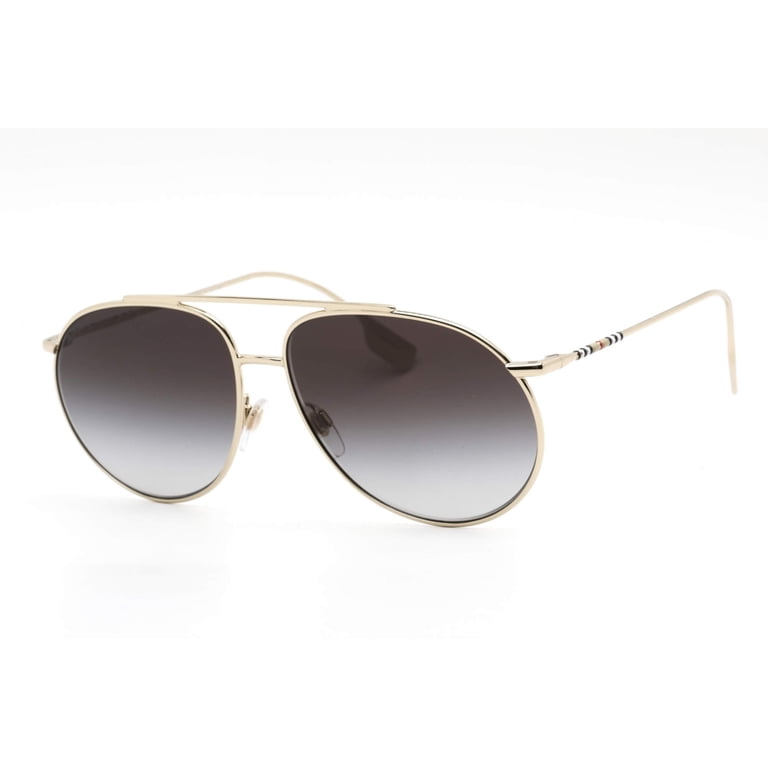 Burberry Grey Gradient 61mm Sunglasses Amazon.com: BURBERRY Sunglasses BE 3143 10058G Alexis Silver  main image 3