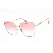 Burberry Womens BE3143 61mm Sunglasses, Silver
