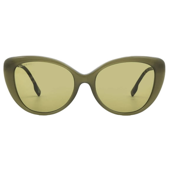 Burberry BE 4407 Acetate Womens Cat Eye Sunglasses Matte Green 54mm Adult