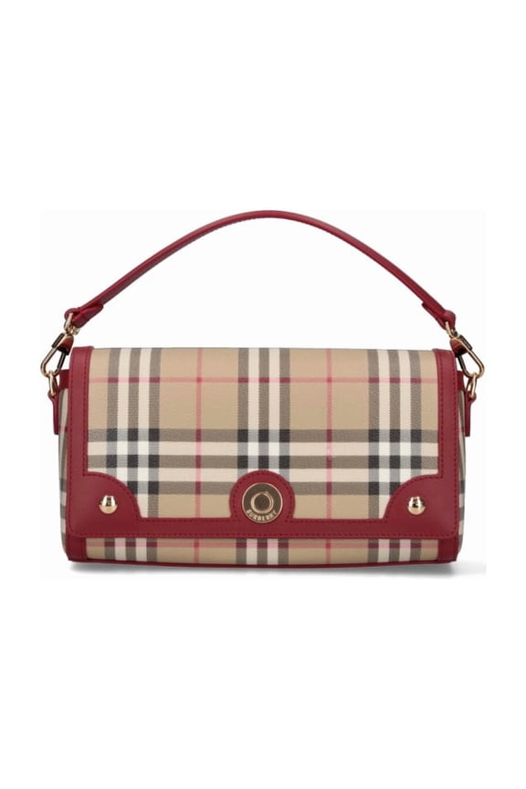 Women's Beige Check Fabric Handbag Neutrals