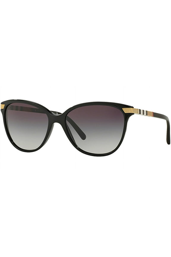 Women's Black Cat Eye Sunglasses w/ Flex Hinges - BE4216 30018G - Made in Italy