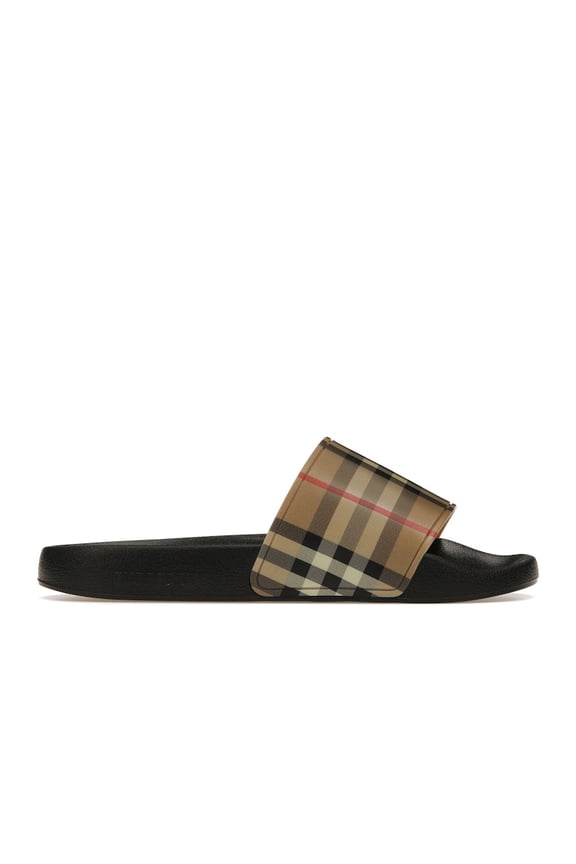 Women's Check Print Slides Archive Beige, from StockX