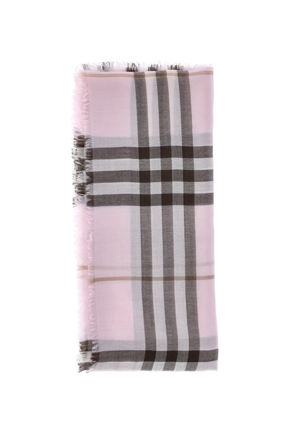 Women's Classic Check Pattern Scarf In Light Pink Pink