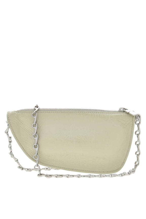 Women's Micro Sling Shield Crossbody - Leather - Beige Neutrals