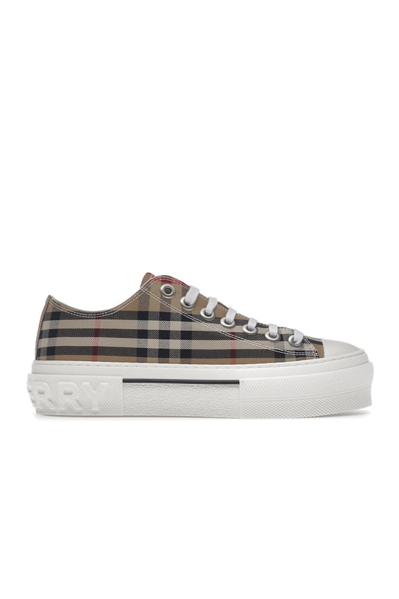 Women's Vintage Check Cotton Sneakers Archive Beige White Shoes, from StockX
