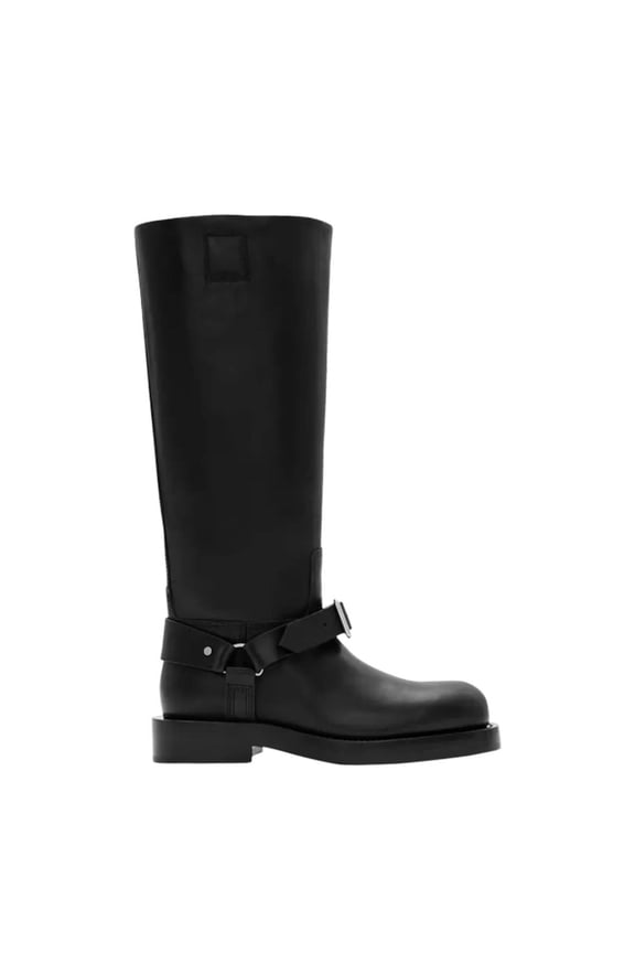Womens Saddle Knee-High Leather Boots, Brand Size 36 ( US Size 6 )