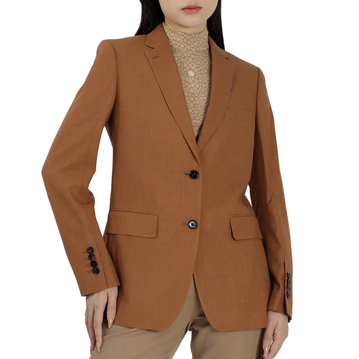 Burberry Wool Silk Cotton Blazer Jacket Brand Size 4 US Size 2