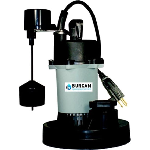 Burcam 0.3 HP Submersible Sump Pump Float Switch