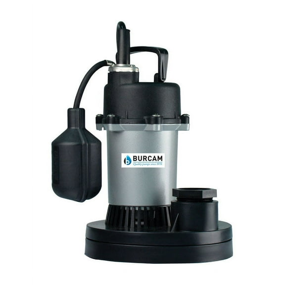 Burcam 1/3 HP 3000 gph Thermoplastic Tethered Float AC Submersible Sump Pump