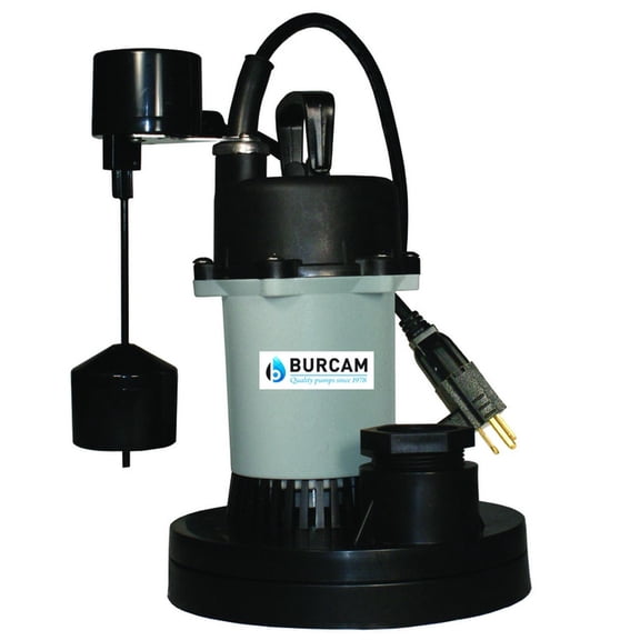 Burcam 300610Z 0.3 HP Submersible Sump Pump Float Switch