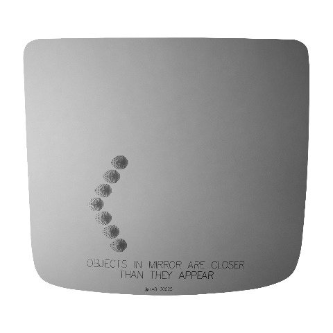 Burco 14B-3002S Replacement Lower Convex With Signal Icon Mirror Glass Lens Driver Side, Compatible with Volvo VHD / VNL 2010-2023, VNX 2015-2022